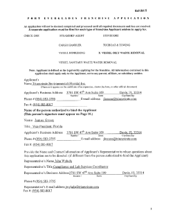 Applicant`s Name Triumvirate Environmental (Florida) Inc. A p pI i