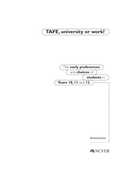 TAFE, university or work?