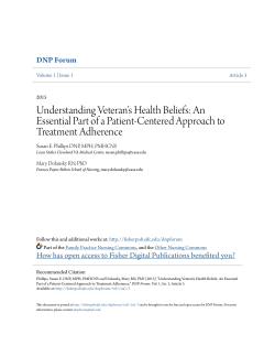 Understanding Veteran`s Health Beliefs: An Essential Part of a