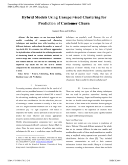 Hybrid Models Using Unsupervised Clustering for