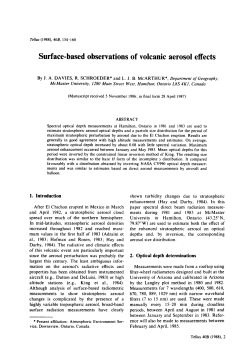 Surface-based observations of volcanic aerosol effects - Co