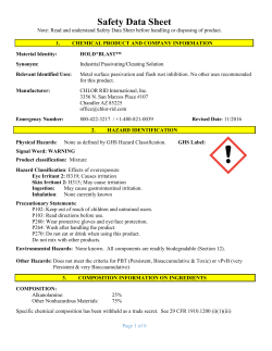 Material Safety Data Sheet - CHLOR RID International, Inc.