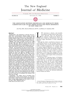 The Association between Birthplace and Mortality