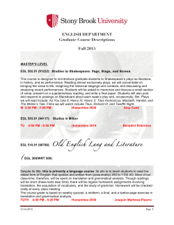 Fall 2015 - Stony Brook