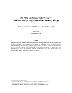 Do Mild Sentences Deter Crime? Evidence using a Regression