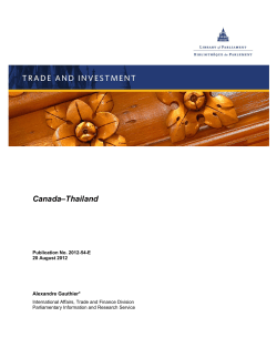Canada&ndash;Thailand - Library of Parliament