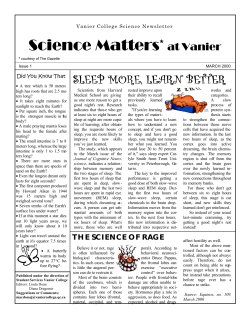 Science Matters - Vanier College