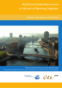 Multilevel Urban Governance or the Art of Working Together