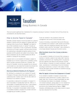 Taxation - Cassels Brock