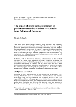 The impact of multi-party government on parliament