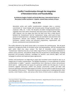 Concept Note - Alliance for Peacebuilding