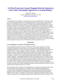 To What Extent can Concept Mapping Motivate Students to Take a