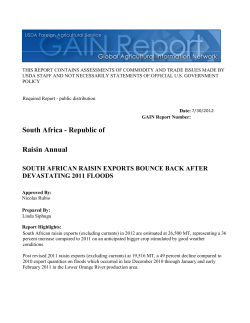 Raisin Annual South Africa