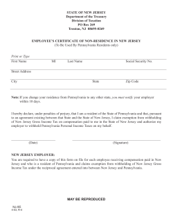 NJ-165 - Employee`s Certificate of Non