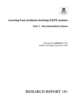 RR181 - Learning from incidents involving E/E/PE systems