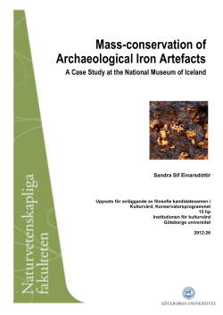 Mass-conservation of Archaeological Iron Artefacts