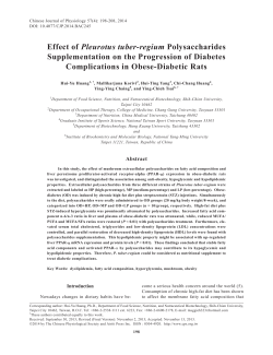 Effect of Pleurotus tuber-regium Polysaccharides Supplementation