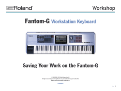 FGWS04&mdash;Saving Your Work on the Fantom-G