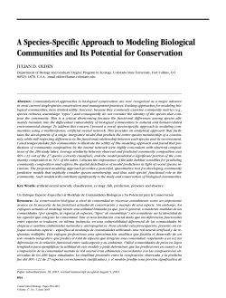 A Species-Specific Approach to Modeling Biological Communities