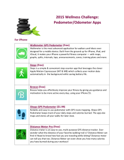2015 Wellness Challenge: Pedometer/Odometer Apps