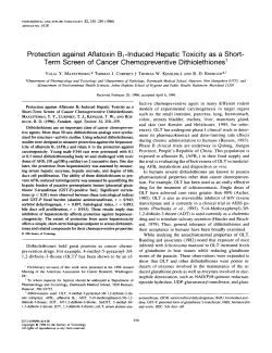 Protection against Aflatoxin B-,-Induced Hepatic Toxicity as a Short
