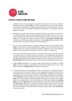 Activities: Develop the themes and issues