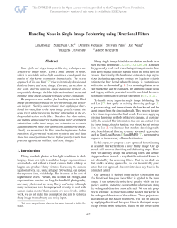 Handling Noise in Single Image Deblurring Using Directional Filters
