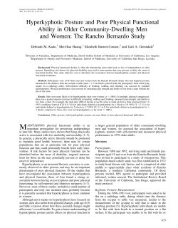 Hyperkyphotic Posture and Poor Physical Functional Ability in Older