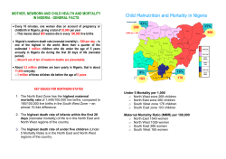 Mother, Newborn and Child Health Mortality in Nigeria
