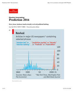 Prediction 2016 | The Economist