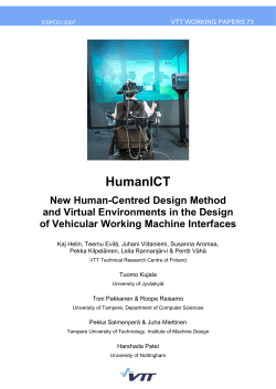 HumanICT. New Human-Centred Design Method and Virtual