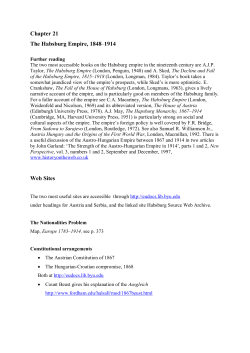 Chapter 21 The Habsburg Empire, 1848&ndash;1914 Web Sites
