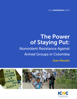 The Power of Staying Put: - International Center on Nonviolent Conflict