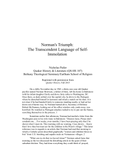 Norman`s Triumph: The Transcendent Language of Self
