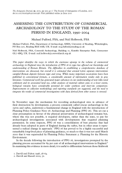 ASSESSING THE CONTRIBUTION OF COMMERCIAL