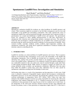 Spontaneous Landfill Fires: Investigation and Simulation