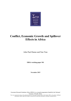 Conflict, Economic Growth and Spillover Effects in Africa