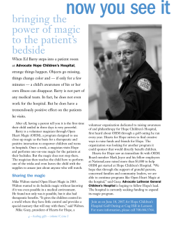 bringing the power of magic to the patient`s bedside