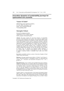 Innovation dynamics of sustainability journeys for hydrocarbon