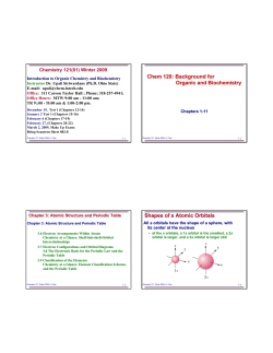 Chem 120: Background for Organic and Biochemistry Shapes of s