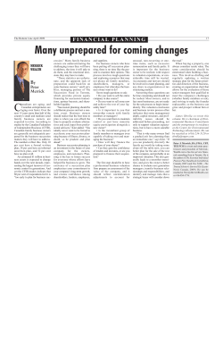 Many unprepared for coming changes