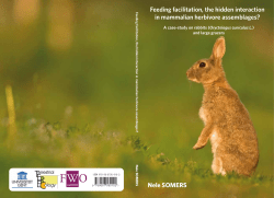 Feeding facilitation, the hidden interaction in mammalian herbivore