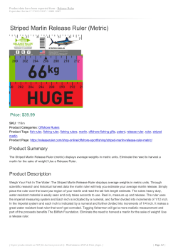 Striped Marlin Release Ruler (Metric)