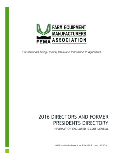 2016 DIRECTORS AND FORMER PRESIDENTS DIRECTORY