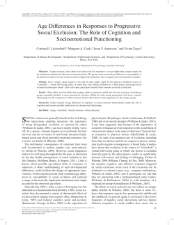 Age Differences in Responses to Progressive
