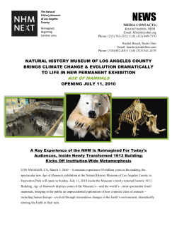 age of mammals - Natural History Museum of Los Angeles