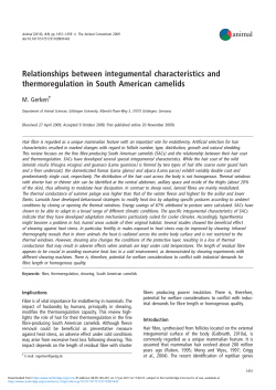 Relationships between integumental characteristics and