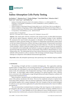 Iodine Absorption Cells Purity Testing