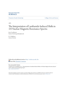 The Interpretation of Lanthanide-Induced Shifts in 1H