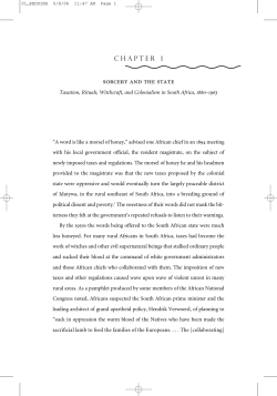 Sorcery and Sovereignty: Taxation, Power, and Rebellion in South